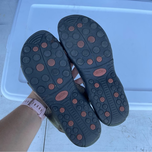 Taos treasure sandals brown size 9 leather adjustable ankle strap - Picture 4 of 6